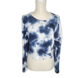 American Eagle Tie Dye Loose fit wide sleeves Blue & White Blouse - XXS